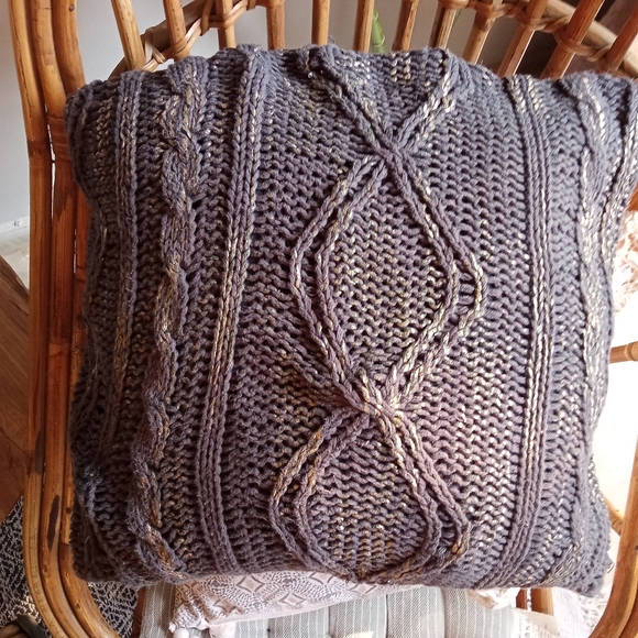 4 Boho Lace Knit Cushion Covers Set - Picture 3 of 17